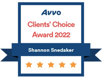 2022 Client Choice Award Avvo Shannon Snedaker